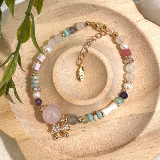 Bow Shoushan Stone Bracelet